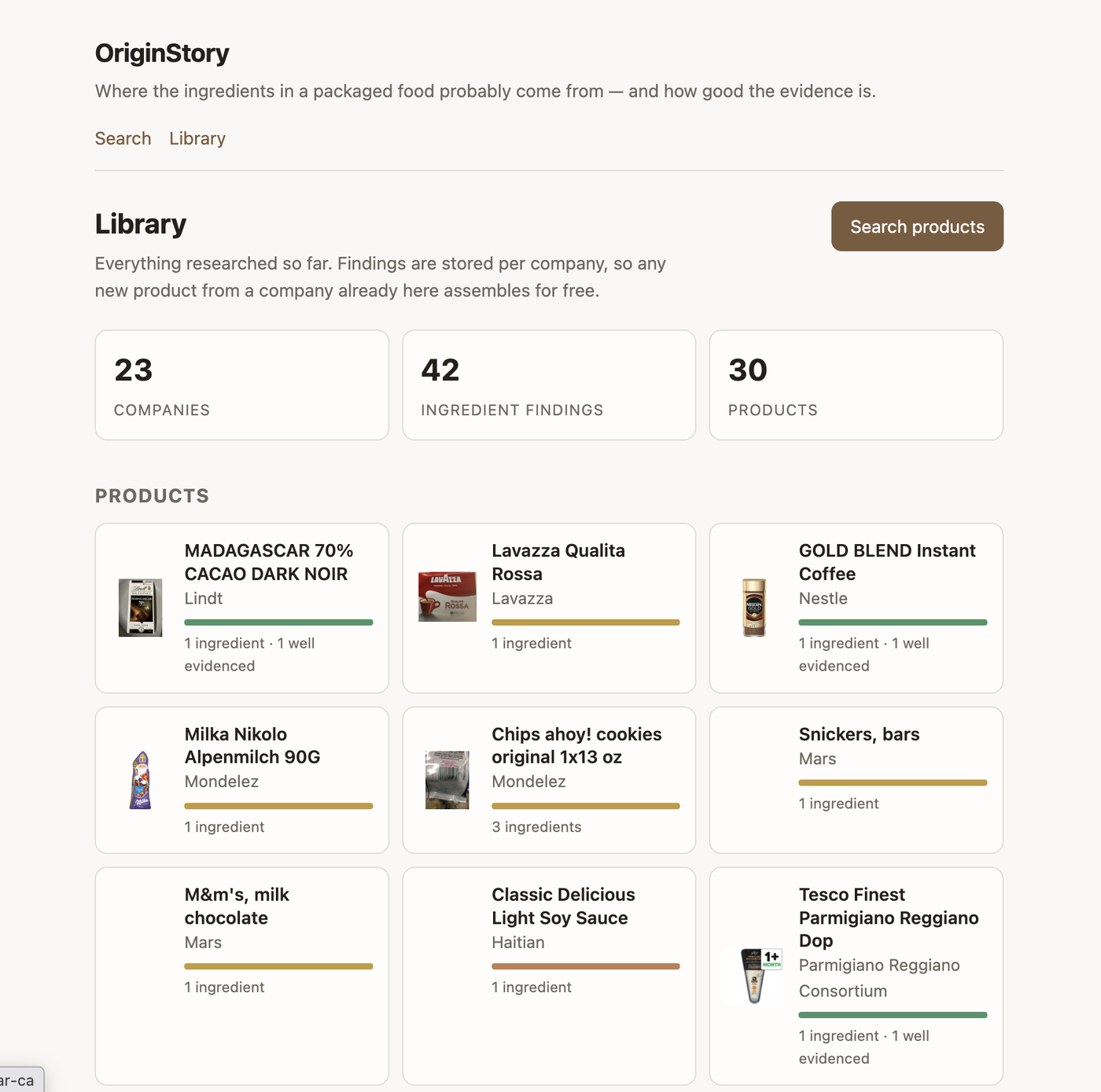 OriginStory screenshot